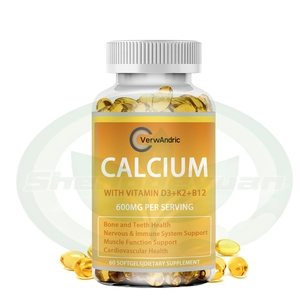 Cápsulas Softgels de calcio OEM con suplementos de vitamina D3 K2 B12 Sistema inmunológico Soporte de salud y fortaleza ósea para adultos - Product Image 1