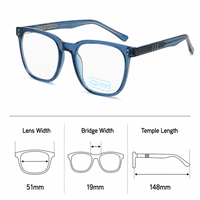 Monture optique carrée pour femme, style intellectuel, design minimaliste, monture de lunettes professionnelle, robuste et durable