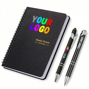 Cuadernos Personalizables 2026, Diario A5, Cuaderno Impreso Personalizado, Organizador de Estudios A5, Agenda Diaria con Logotipo - Product Image 1