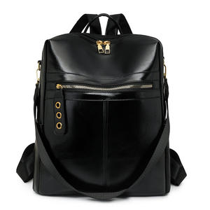 Mochila de cuero suave Retro para mujer transfronteriza, bolso de hombro multifuncional de gran capacidad, diseño Simple versátil para - Product Image 3