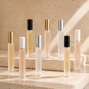 Sleek Thin Straight Body Clear Glass Portable Spray 10ml perfume <b>bottle</b> - Product Image 4