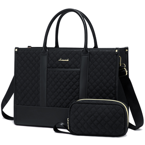 Bolsos para Portátil LOVEVOOK para Mujer, 15.6 Pulgadas, Impermeables, Acolchados, Bolso de Trabajo con Cartera, Ligero, para Viajes, Bolso de Hombro para Computadora - Product Image 1