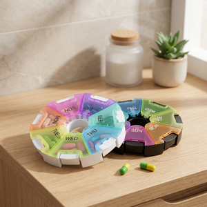 UP-05N Plastic 7-Compartment Weekly Pill Organizer - Product Image 2