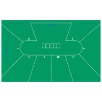 Tapis de table en feutre triple protection pour club de poker Texas Hold'em et Baccarat, avec surface antidérapante et logo personnalisé pour jeux de cartes (Pique)