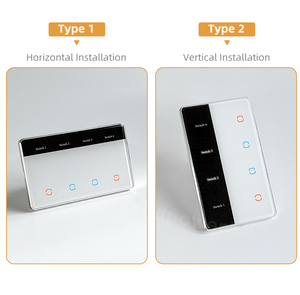 Interruptor de pantalla LED de 2 vías con marco de aluminio sensible al tacto, control por voz con <span class=keywords><strong>altavoz</strong></span> IA, panel de pared <span class=keywords><strong>inteligente</strong></span> ZigBee DIY - Product Image 3