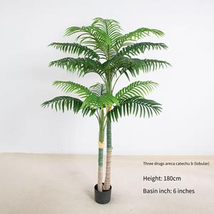 Bonsaï en plastique Jade Horizon, plante artificielle bon marché, verte, grande, salon, haute qualité, écologique, décoration tropicale pour la maison, Areca - Product Image 3