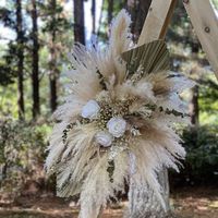 Suspension bricolage toile de fond de mariage décoratif fleur artificielle fleur séchée pampa herbe panneau mariage arc décoration