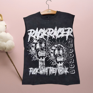 Camiseta <span class=keywords><strong>sin</strong></span> Mangas para Hombre, Estilo Vintage, Lavado Ácido, Desgastada, Personalizada - Product Image 2