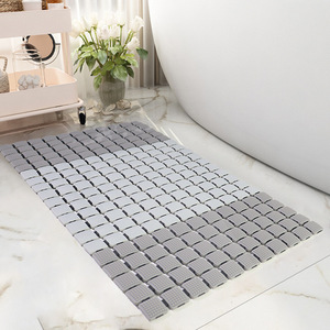 Tapis <span class=keywords><strong>de</strong></span> <span class=keywords><strong>douche</strong></span> antidérapant en TPE élastique avec trous <span class=keywords><strong>de</strong></span> drainage creux, ventouses, imperméable, anti-moisissure, pour salle <span class=keywords><strong>de</strong></span> bain familiale - Product Image 2
