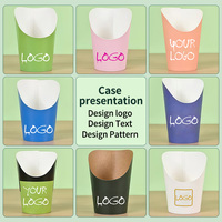 Gobelets à frites jetables en papier kraft brun à paroi simple avec impression offset de logo personnalisé – Offre directe usine