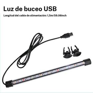 防水潜水式水族箱 LED 灯，USB 低电压增色鱼缸灯，兼容 110V 电源 - Product Image 2