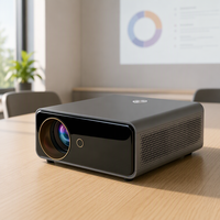 Projecteur intelligent portable Android 9 1080P avec haut-parleurs intégrés, compatible 3D, WiFi, LCD, 8 Go de stockage pour home cinéma