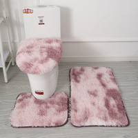 Nouvel ensemble de 3 tapis de sol antidérapants en peluche longue pour toilettes et baignoires, non absorbants, pour usage domestique