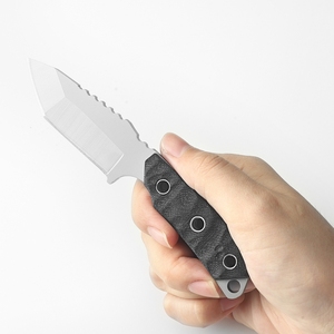 Nuevo cuchillo de supervivencia Bushcraft portátil para exteriores con mango 2 en 1 G10 y hoja fija con brújula - Product Image 1