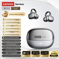 Écouteurs sans fil Lenovo RS103 TWS, étanches IPX5, design à clipser, écouteurs sportifs intra-auriculaires, faible latence, écouteurs de jeu