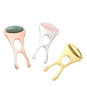 Offre Spéciale : Rouleau de jade en quartz rose et <span class=keywords><strong>Gua</strong></span> <span class=keywords><strong>Sha</strong></span> en métal – Outils de beauté pour le visage et le <span class=keywords><strong>nez</strong></span>, lifting et massage SPA - Product Image 1
