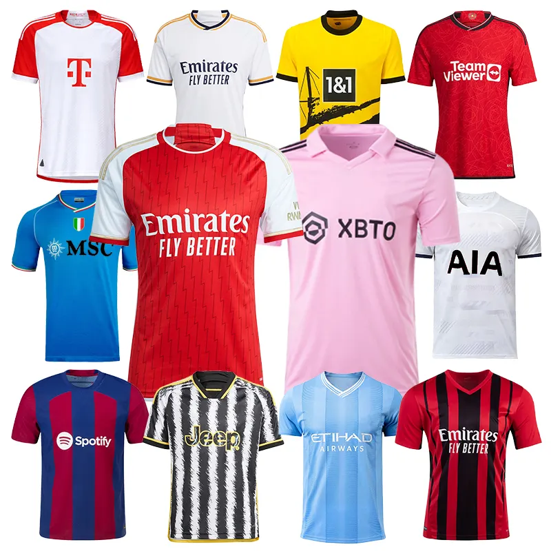 23/24 Nieuw Seizoen Custom Voetbal Uniform Jersey Set Voetbalshirt Sportkleding Fans/Speler Voetbalclub Shirts