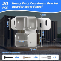 JH-Mech 20 supports de charpente en bois pour conteneurs maritimes, compatibles avec les bois de construction 2x4 et 2x6, supports de montage de toit en acier galvanisé pour conteneurs