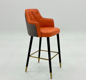 Silla de Barra Alta Naranja de Diseño Moderno con Respaldo para Casino, para <span class=keywords><strong>Las</strong></span> Vegas, Macao, Baccarat, Silla Tiger, Silla de Lujo - Product Image 5
