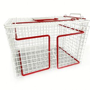 Cage de transport et de confinement polyvalente pour animaux de compagnie (TNR) – Boîte de transfert pour chats, chiens et petits animaux – Portable, légère, en acier, pour injections - Product Image 5