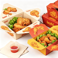 Cajas de Papel Kraft Desechables a Prueba de Fugas para Llevar Comida, Servicios Personalizados, Caja de Papel para Comida para Llevar