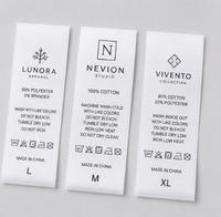 Étiquette d'instructions de lavage en ruban satiné pour chemises et jeans, étiquette de soin lavable personnalisée pour vêtements
