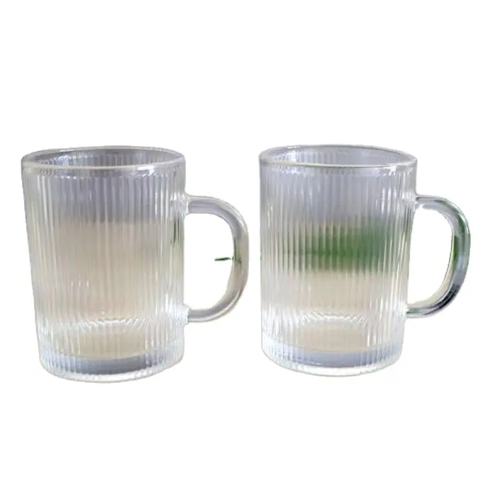 240ml Großhandel Hammer Glas Tasse transparente Kaffeetassen mit Griff