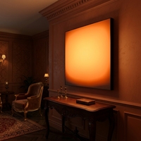 LUZ Sunset - Éclairage décoratif personnalisé - Impression UV sur acrylique/plexiglas - Dégradé de coucher de soleil avec orange chaud - Décoration murale