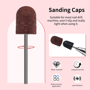 Ensemble manucure et pédicure 100 pièces par sac capuchons de ponçage à bas <span class=keywords><strong>prix</strong></span> pour salons de manucure soins des callosités capuchons de ponçage pour pédicure - Product Image 2