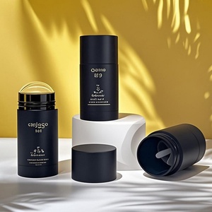 Empty 15g 30g 50g 75g AS Black <b>Plastic</b> Round Deodorant Solid Perfume Stick Roll on Bottle Gel Deodorant Bottle <b>Tube</b> - Product Image 3