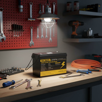 Batterie de stockage d'énergie LiFePO4 12V 24V 100Ah 200Ah 300Ah 6000+ cycles avec BMS pour applications solaires, VR, marines et de secours domestique