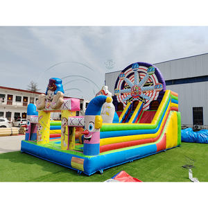Castillo Inflable de PVC Resistente para Niños, Combo de Parque de Atracciones Inflable con Rueda de la Fortuna y Castillo Inflable para Niños - Product Image 5
