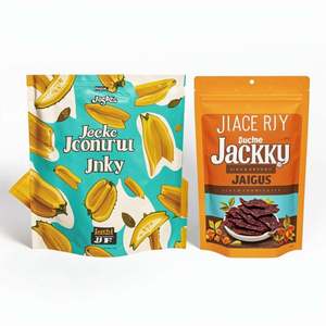 Logo personnalisé Ziplock Doypack pour Snack Food & Milk Sachets refermables sur support Emballage pour Jacquier Jerky Emballage de fruits secs - Product Image 2