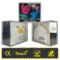 Boîtier de protection en acrylique transparent pour cartes ETB avec aimants puissants, protection UV à 99 %, pour présentoir et rangement de boîtes de boosters Elite Trainer