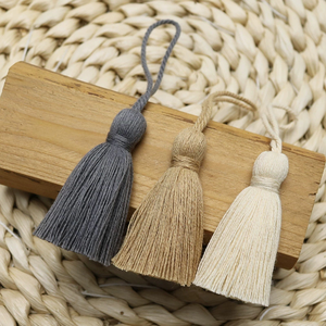 Erkoumi Écologique Bleu Couleur 5cm Long Longe Suspendus Oreilles Coton 11cm Gland Frange pour Rideaux Enfants Jouets Décorations - Product Image 5
