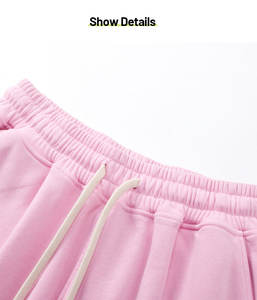 Pantalones cortos transpirables con estampado de gofres con logotipo personalizado a la moda de alta calidad al por mayor, pantalones medianos holgados de calle de 360g para hombres y mujeres - Product Image 3