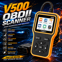 Lecteur de codes de diagnostic automobile V500 OBDII, lecteur de codes de panne moteur, recherche de DTC, surveillance des données en temps réel, vérification de la conformité I/M, testeur de tension