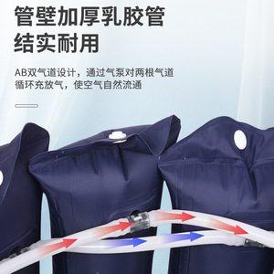 Anti-Bedsore Inflatable Air Mattress Strip Navy Blue Breathable Waterproof Folding Mat For <b>Bed</b> Rest Elderly Care - Product Image 4