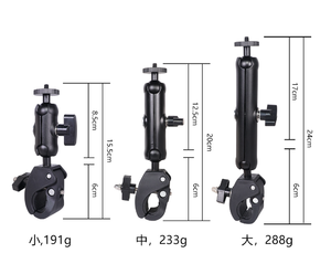 Rotación de 360 ° cabeza de bola doble Super abrazadera soporte de montaje de manillar de bicicleta para Insta360 GoPro Hero13 12 11 10 9 8 7 6 - Product Image 5