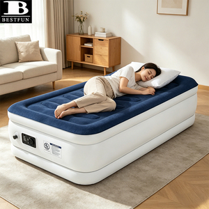 Materasso Gonfiabile Singolo di Lusso con Pompa Elettrica Integrata, Letto Gonfiabile Rialzato Floccato per Ospiti e Uso Domestico - Product Image 6