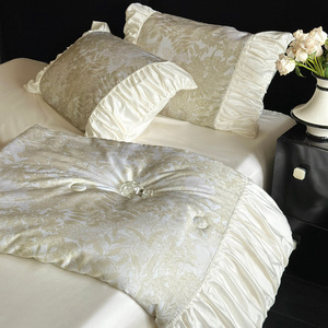 French Style Girly Cool Tencel Summer Comforter Set 4 Pcs Floral Pattern Washable Home Use - Product Image 4