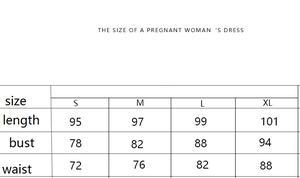 Abito premaman europeo americano per donne incinte Casual abito da collo stretto a righe grigie con elastico realizzato in tessuto Chiffon - Product Image 6