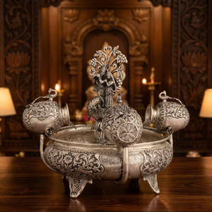 น้ำพุแกะสลักละเอียดชุบเงิน - Product Image 3