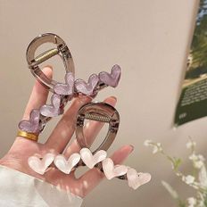 Accessoires de décoration de cheveux de jolie fille épingle à cheveux acrylique Hart Style d'arc européen pour la fête métal et matière plastique - Product Image 1