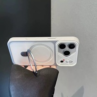 Nouvelle coque de téléphone portable de luxe orange mate magnétique antichoc TPU+PC pour 13 Pro Max avec protection d'écran