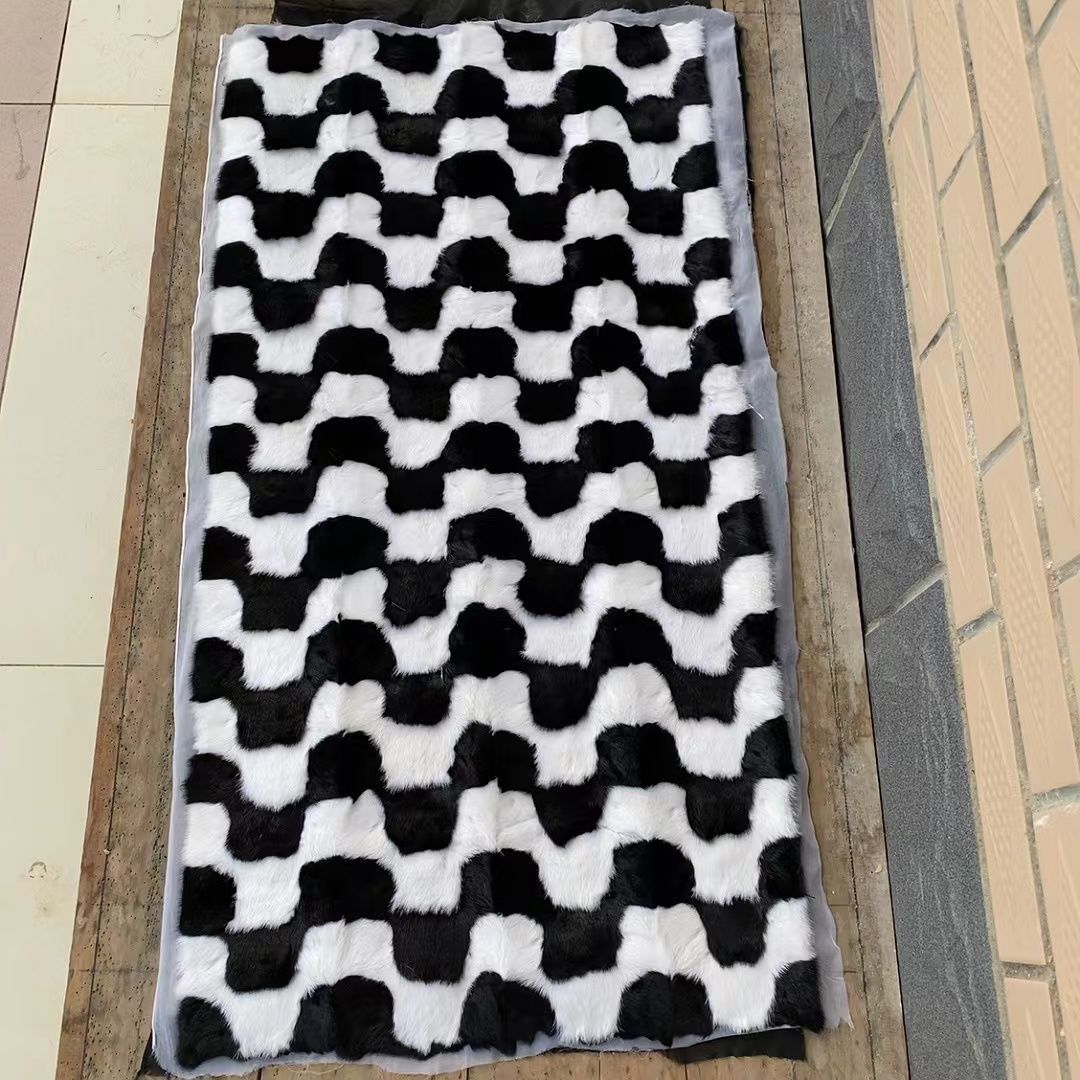 Giunzione della testa di visone in bianco e nero-4795