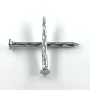 Cabeza plana galvanizada 4 pulgadas 100 Mm Clavos de hormigón Alambre de hierro de acero Clavos de hormigón para techos