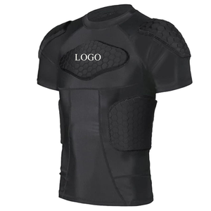 Men Sports Protective Gear Rib Chest Guard Compression Padded Shirt for Football <b>Skiing</b> Cycling Outdoor Sports Protective Shirt - Product Image 2
