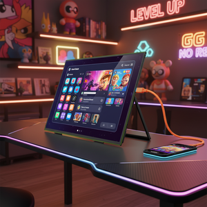 <span class=keywords><strong>จอ</strong></span>ภาพพกพาแบบขยายขนาดใหม่ปี 2026 หน้า<span class=keywords><strong>จอ</strong></span> IPS LED Backlit พร้อมขาตั้งสำหรับโทรศัพท์มือถือและ <span class=keywords><strong>iPad</strong></span> - Product Image 2