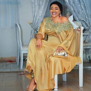 Nouvelles Robes Maxi Africaines Ethniques <span class=keywords><strong>Boubou</strong></span> Décontractées pour Femmes, Col Rond avec Diamants Dashiki - Product Image 4